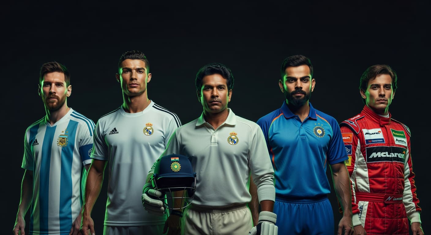GoatSZN Legends — Messi, Ronaldo, Sachin, Kohli, Senna