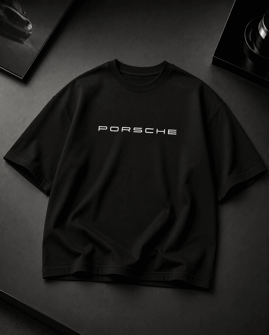 Porsche — Black Tee