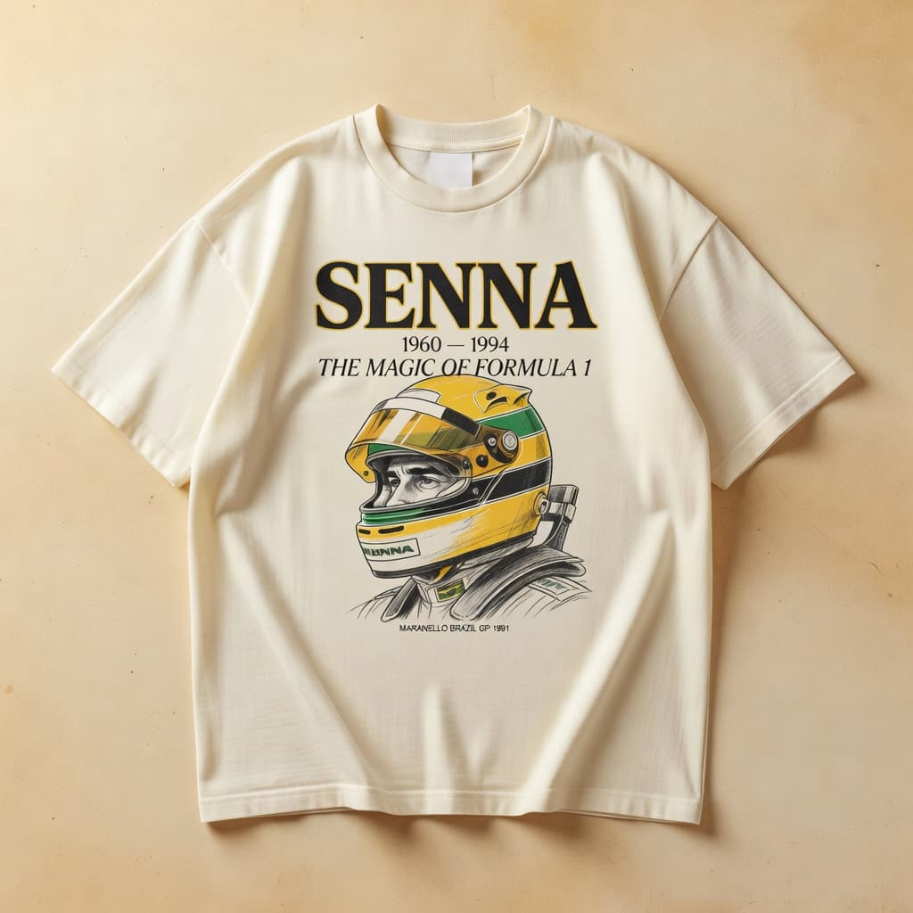 Senna Tribute — Off-White Oversized Tee